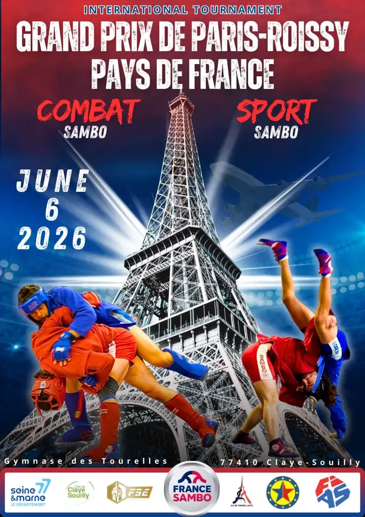 Affiche Grand Prix de Paris Sambo 2026 Claye-Souilly
